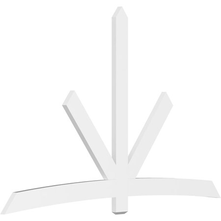 Ekena Millwork Alberta Architectural Grade PVC Gable Bracket, 108"W x 67 1/2"H x 2"D x 6"F, 15/12 Pitch GBP108X68X0206ALB00